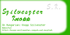 szilveszter knopp business card